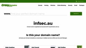 What Infsec.au website looked like in 2023 (1 year ago)