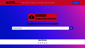 What Igramsave.com website looked like in 2023 (1 year ago)