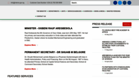 What Interior.gov.ng website looked like in 2023 (This year)
