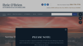 What Ihrieobrienlaw.com website looked like in 2023 (This year)