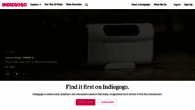 What Indiegogo.com website looked like in 2023 (This year)