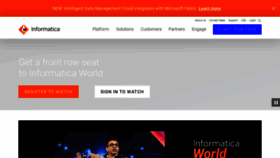 What Informatica.com website looked like in 2023 (This year)