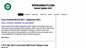 What India77.com website looked like in 2023 (This year)
