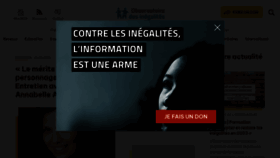 What Inegalites.fr website looked like in 2023 (This year)