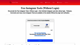 What Instagram.autofree.in website looked like in 2023 (This year)