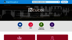 What Incucai.gov.ar website looked like in 2023 (This year)