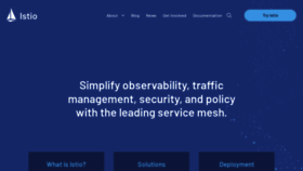 What Istio.io website looked like in 2023 (This year)