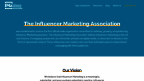 What Influencermarketingassociation.org website looked like in 2023 (This year)