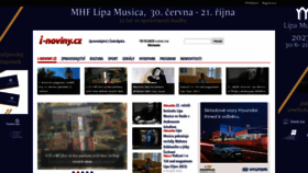 What I-noviny.cz website looked like in 2023 (This year)