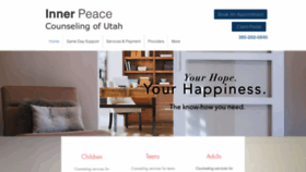 What Innerpeacecounselingutah.com website looked like in 2023 (1 year ago)