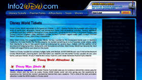 What Info2wdw.com website looked like in 2011 (13 years ago)