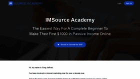 What Imsourceacademy.com website looked like in 2023 (This year)