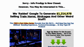 What Infoprodigy.com website looked like in 2011 (13 years ago)