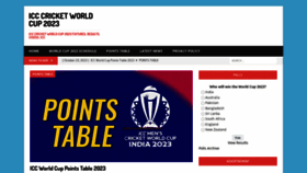 What Iccworldcup.com website looked like in 2023 (This year)