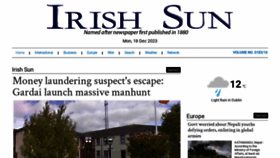 What Irishsun.com website looked like in 2023 (This year)