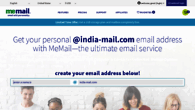 What India-mail.com website looked like in 2023 (This year)