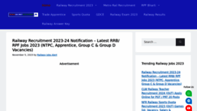 What Indianrailwayrecruitment.in website looked like in 2023 (This year)