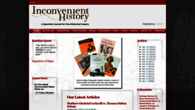 What Inconvenienthistory.com website looks like in 2024 