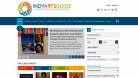 What Indyartsguide.org website looks like in 2024 