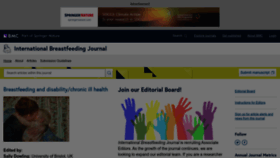 What Internationalbreastfeedingjournal.com website looks like in 2024 