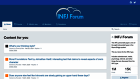 What Infjs.com website looks like in 2024 