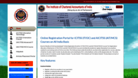 What Icaionlineregistration.org website looks like in 2024 