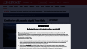 What Iltasanomat.fi website looks like in 2024 