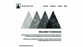 What Isosceles.com website looks like in 2024 