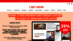 What Iquitsugar.com website looks like in 2024 
