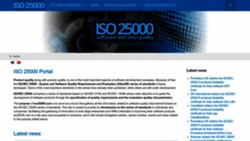 What Iso25000.com website looks like in 2024 