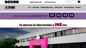 What Ine.mx website looks like in 2024 