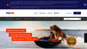 What Ing.com.au website looks like in 2024 