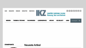 What Ikz.de website looks like in 2024 
