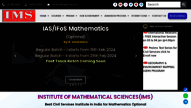 What Ims4maths.com website looks like in 2024 