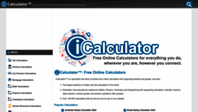What Icalculator.com website looks like in 2024 