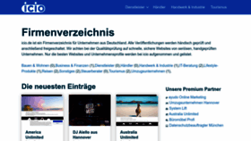 What Icio.de website looks like in 2024 