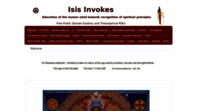 What Isisinvokes.com website looks like in 2024 