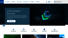 What Intel.in website looked like in 2024 (1 year ago)