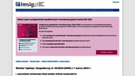 What Imsig.pl website looks like in 2024 
