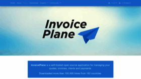 What Invoiceplane.com website looked like in 2024 (1 year ago)