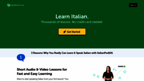 What Italianpod101.com website looks like in 2024 