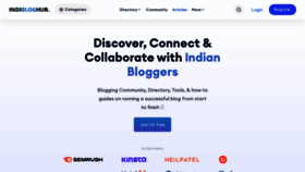 What Indibloghub.com website looks like in 2024 