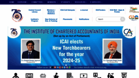 What Icai.org website looks like in 2024 