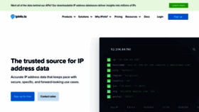 What Ipinfo.io website looked like in 2024 (2 years ago)