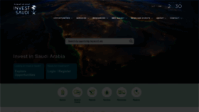 What Investsaudi.sa website looked like in 2024 (1 year ago)