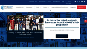 What Ifmr.ac.in website looks like in 2024 