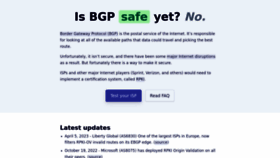 What Isbgpsafeyet.com website looks like in 2024 