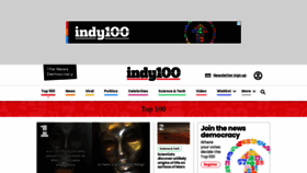 What Indy100.com website looks like in 2024 