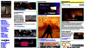 What In70mm.com website looks like in 2024 