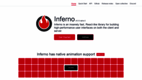 What Infernojs.org website looked like in 2024 (1 year ago)